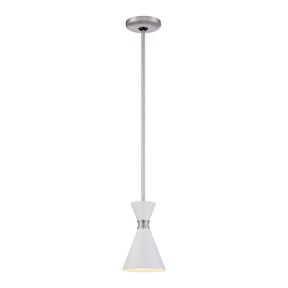 Conic Mini Pendant Light in Glitter Gloss White.