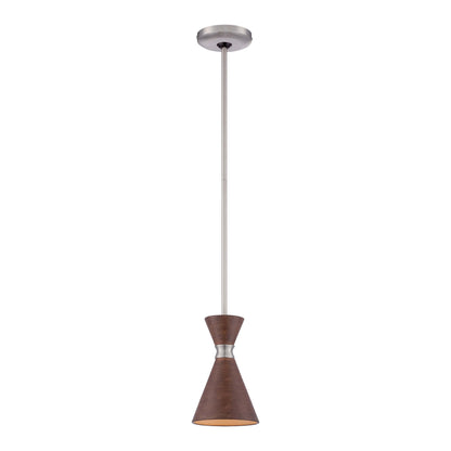 Conic Mini Pendant Light in Distressed Koa.