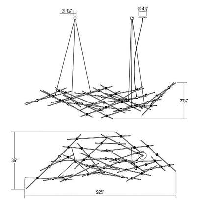 Constellation® Ursa Major LED Pendant Light - line drawing.