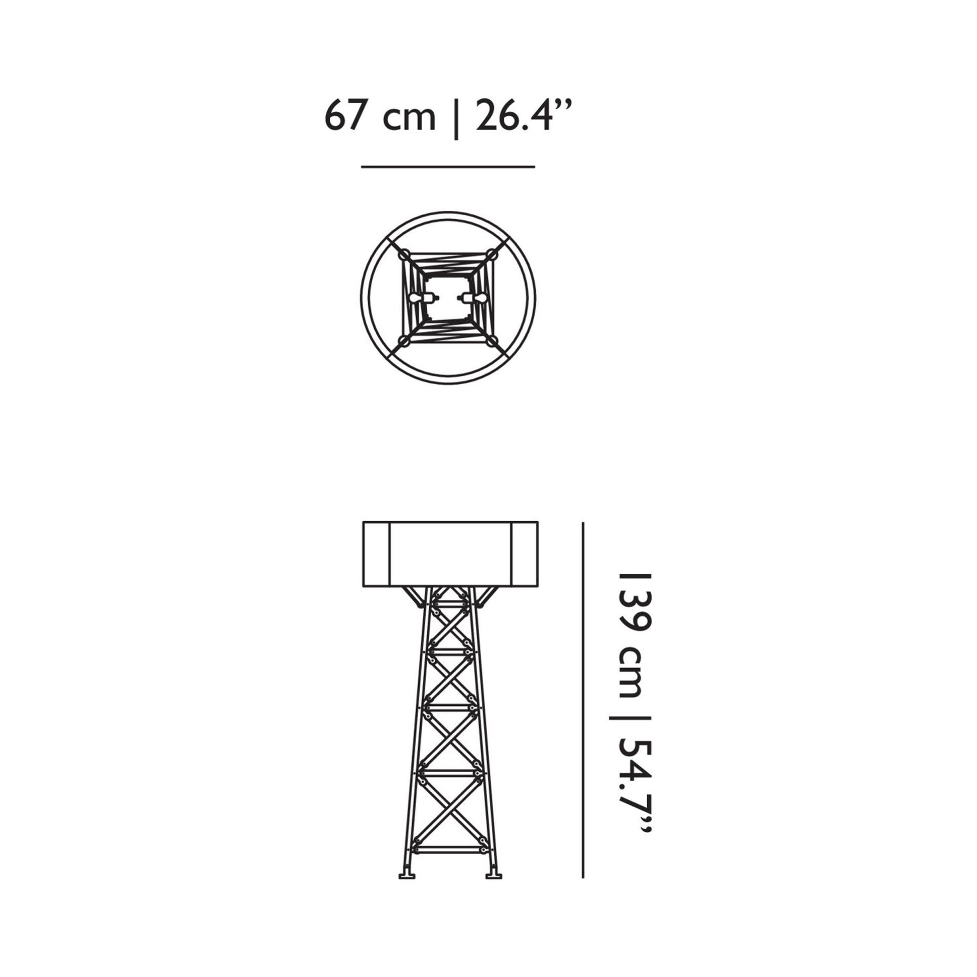 Construction Floor Lamp - line drawing.