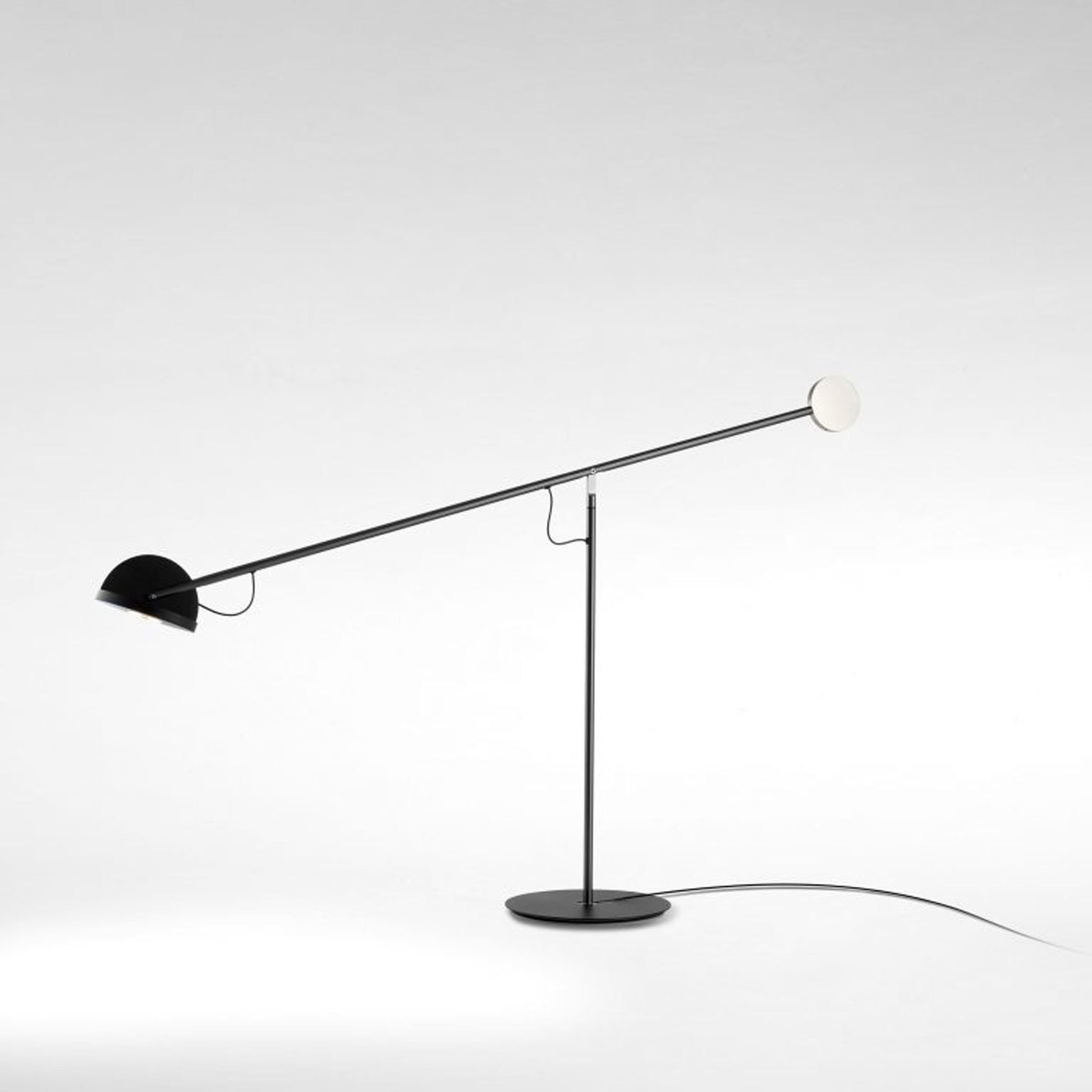 Copernica M LED Table Lamp in Graphite/Satin Nickel/Black.