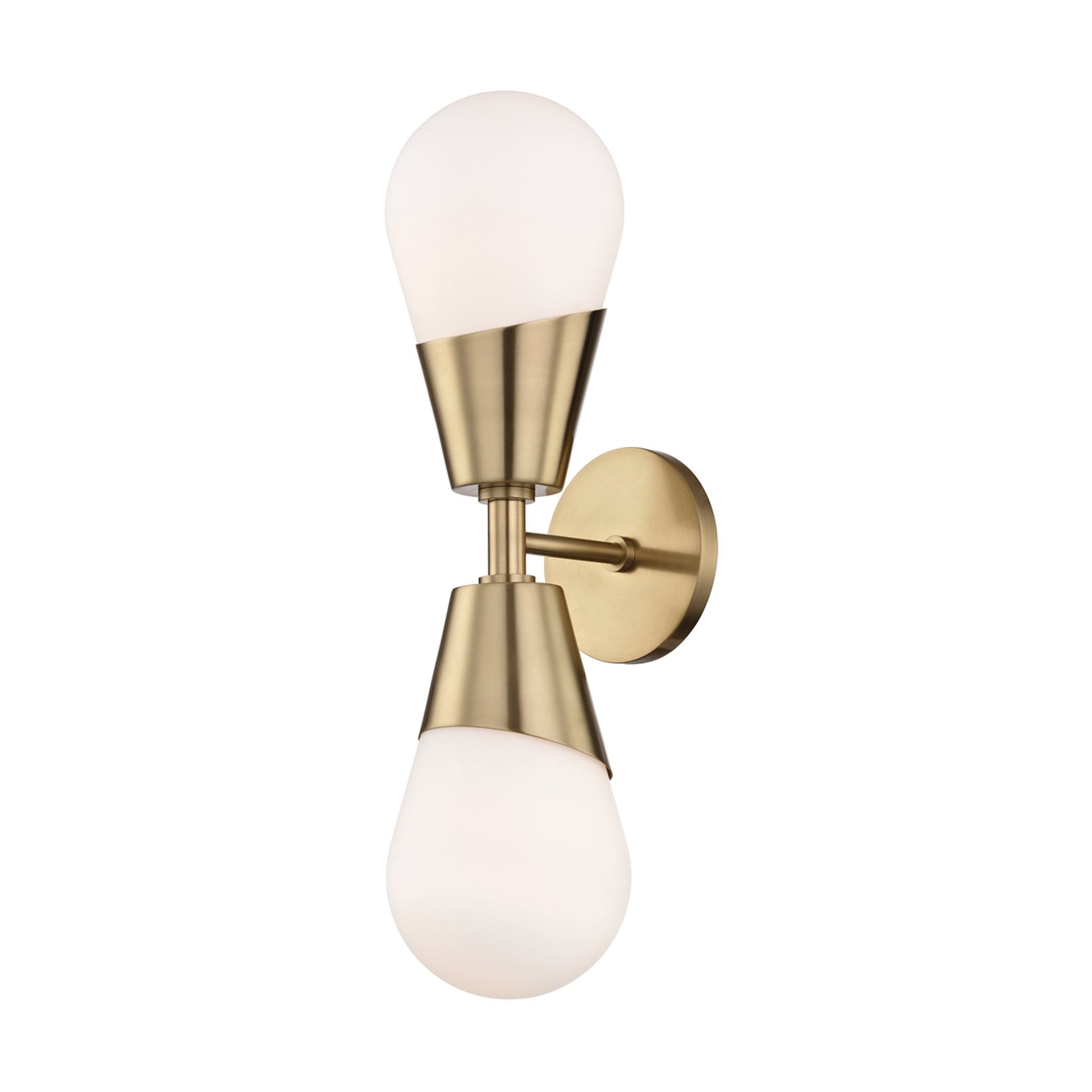 Cora Wall Light in Aged Brass (2-Light).