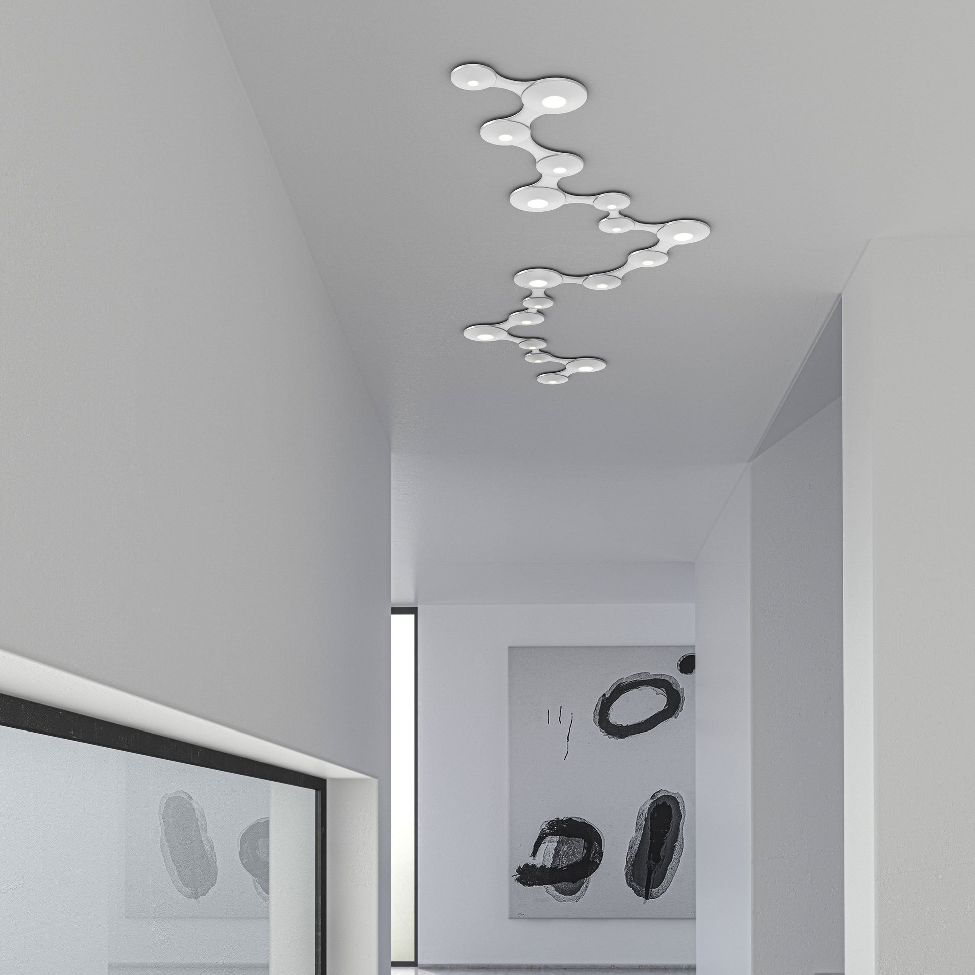 Coral Surface™ Luminaire LED Flush Mount Ceiling Light in hallway.