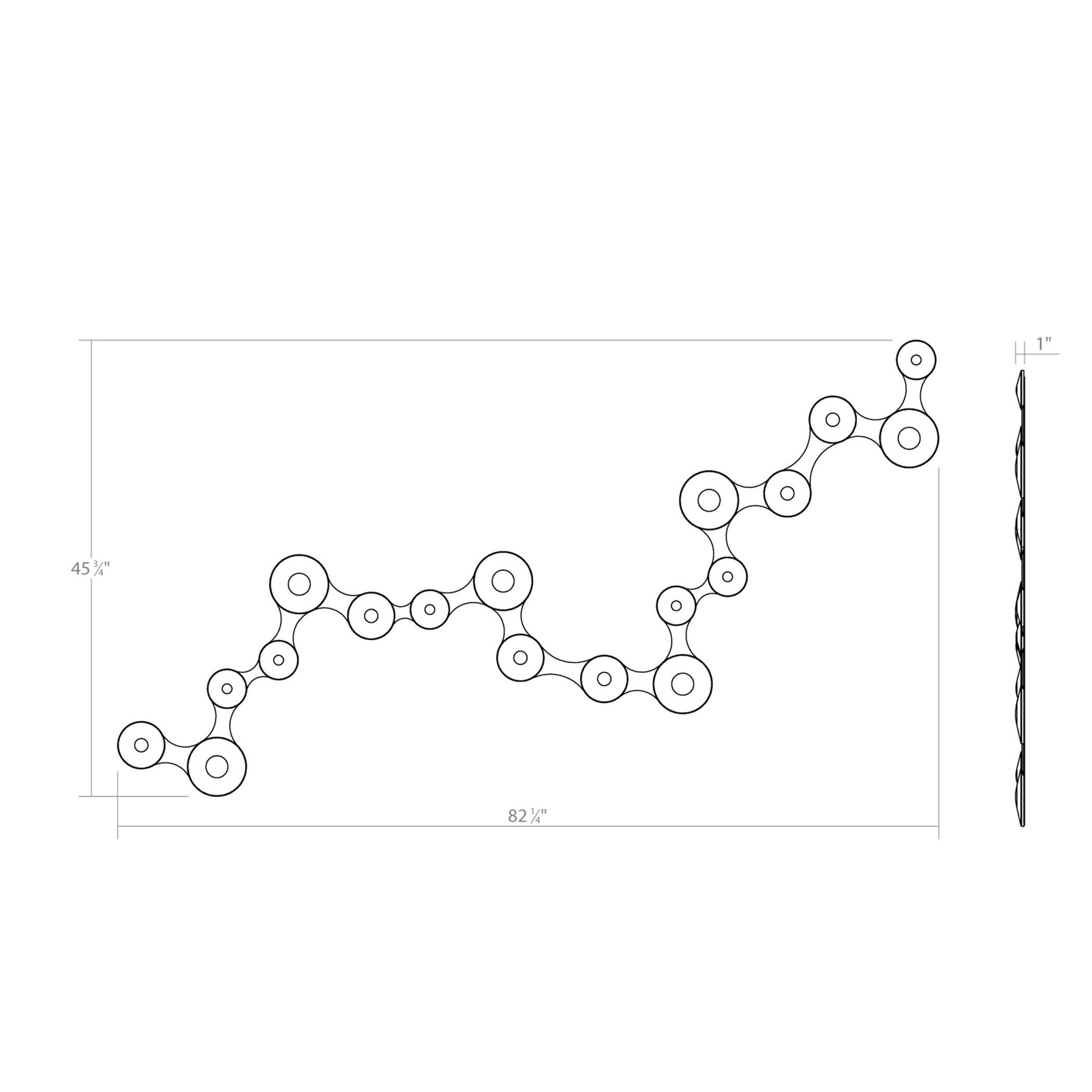 Coral Surface™ Luminaire LED Flush Mount Ceiling Light - line drawing.