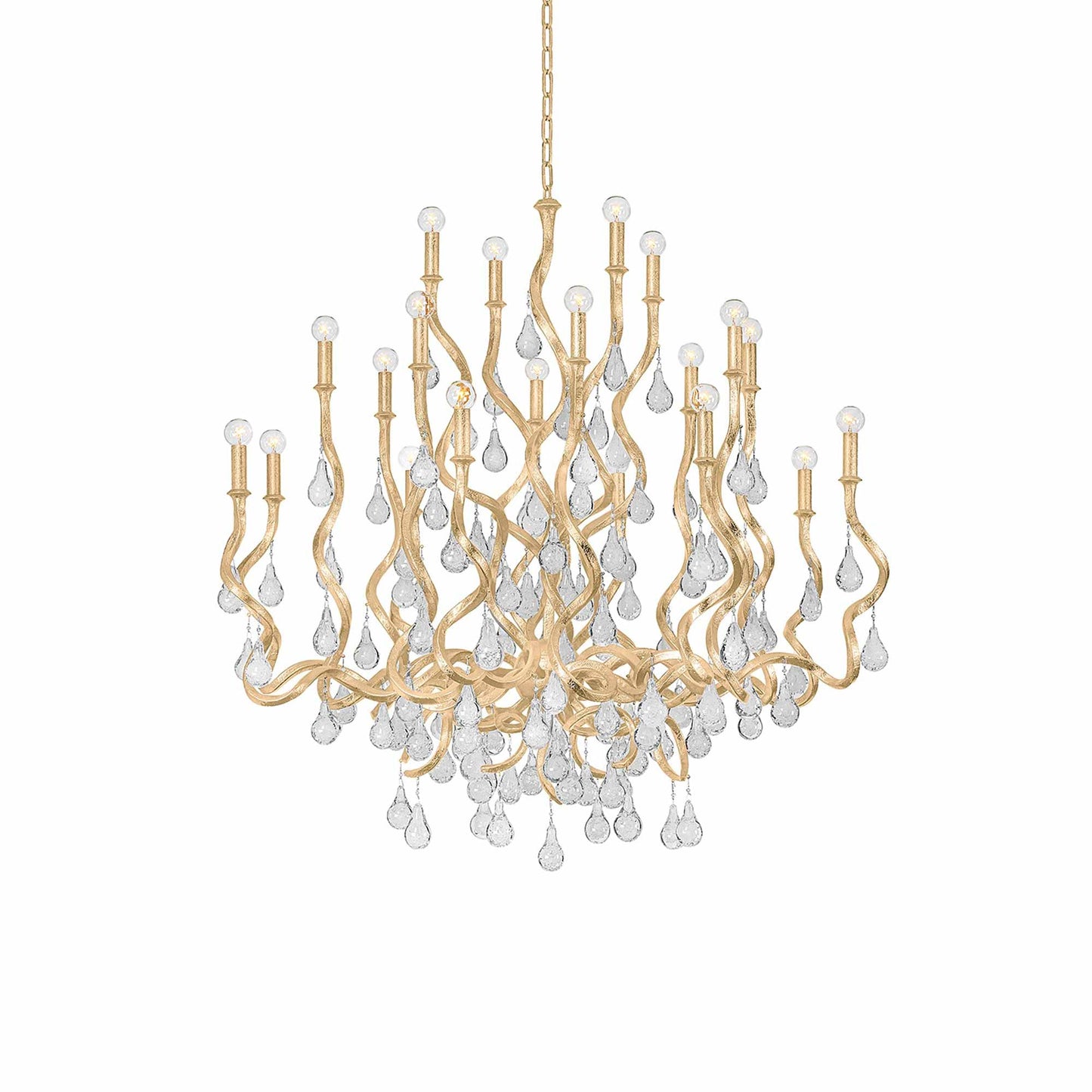 Aveline Chandelier in Gold Leaf (20-Light).