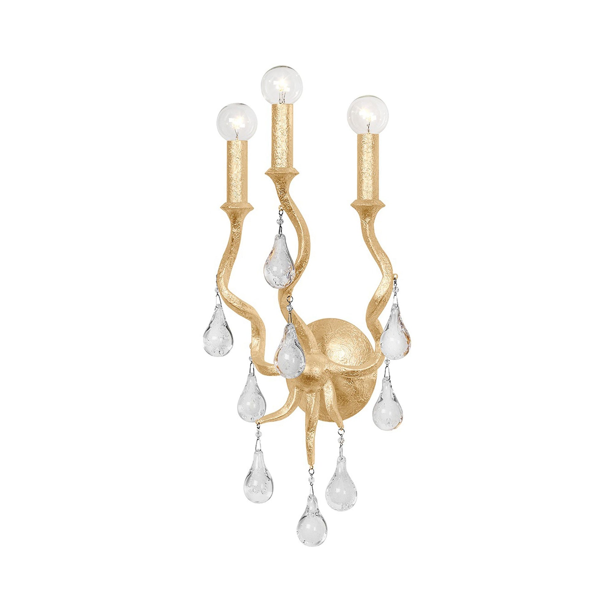 Aveline Wall Light in Gold Leaf.
