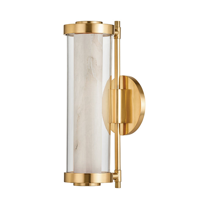 Caterina LED Bath Wall Light in Vintage Brass.
