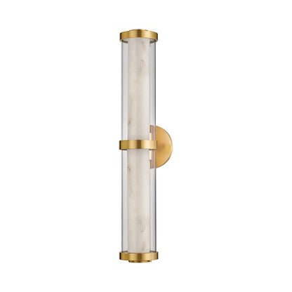 Caterina LED Vanity Wall Light in Vintage Brass.