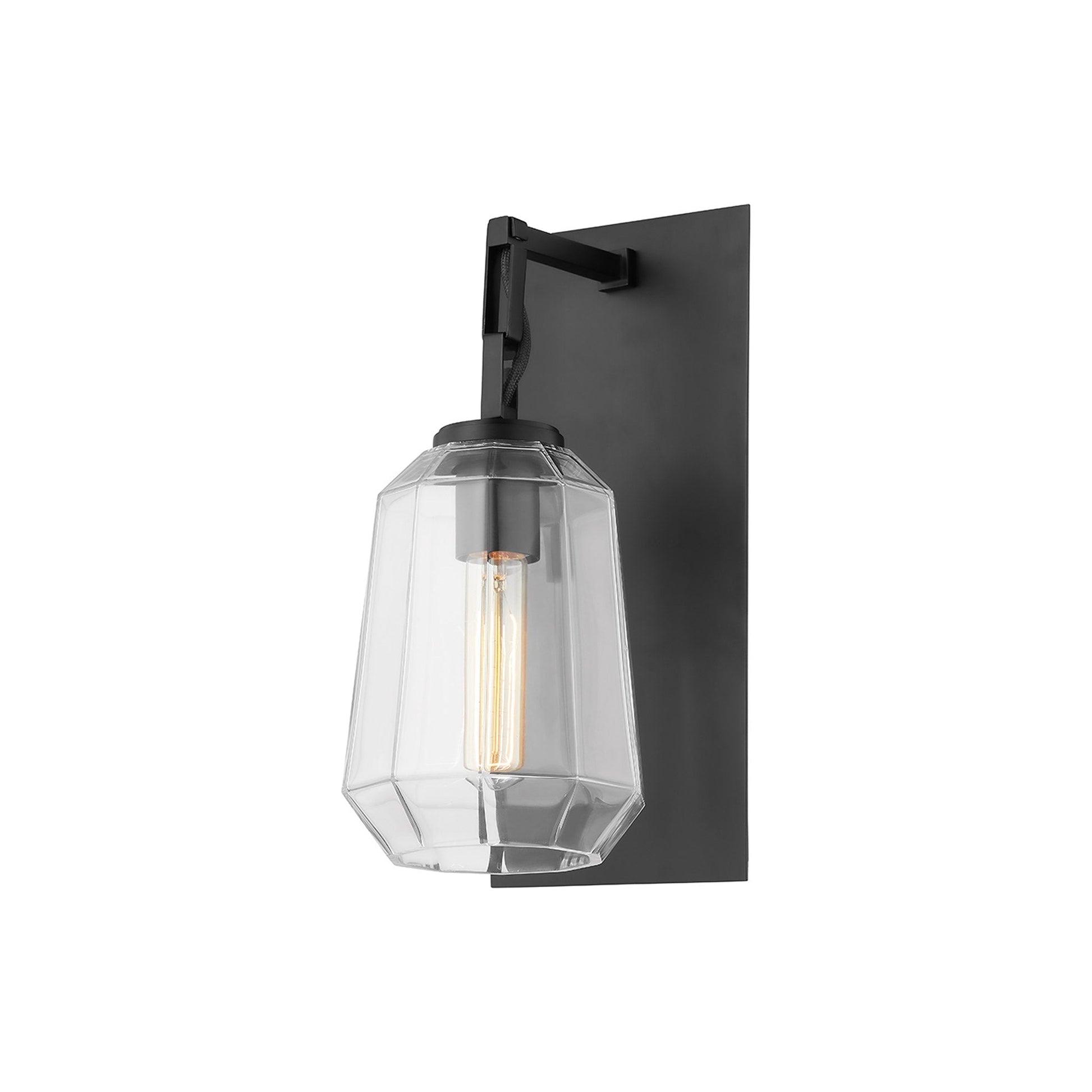 Copenhagen Wall Light in Black Brass (13.5-Inch).