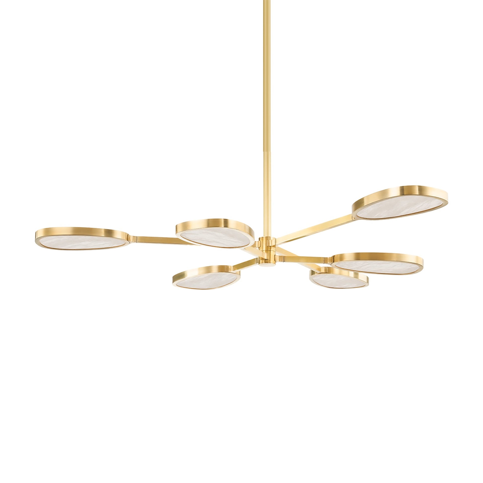 Patras LED Chandelier in Vintage Brass.
