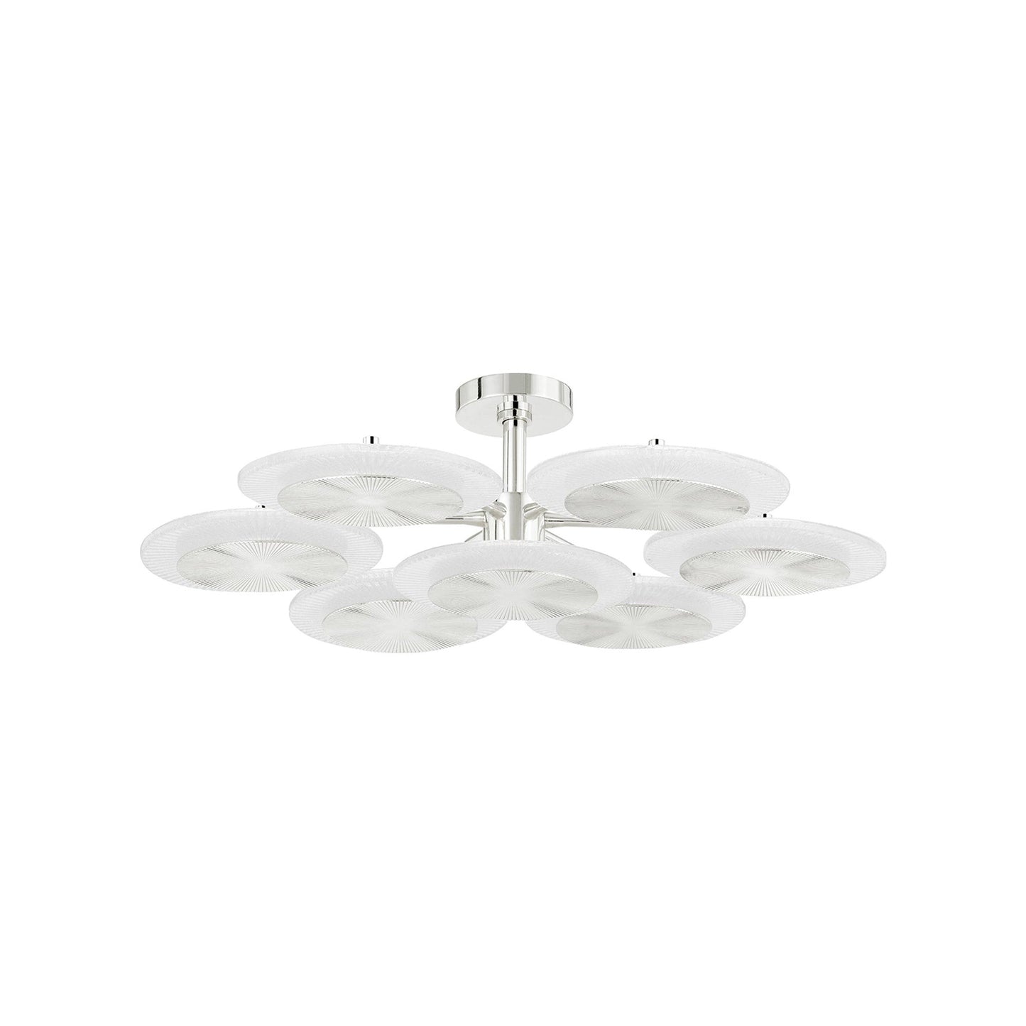 Topaz LED Chandelier in Polished Nickel (7-Light).