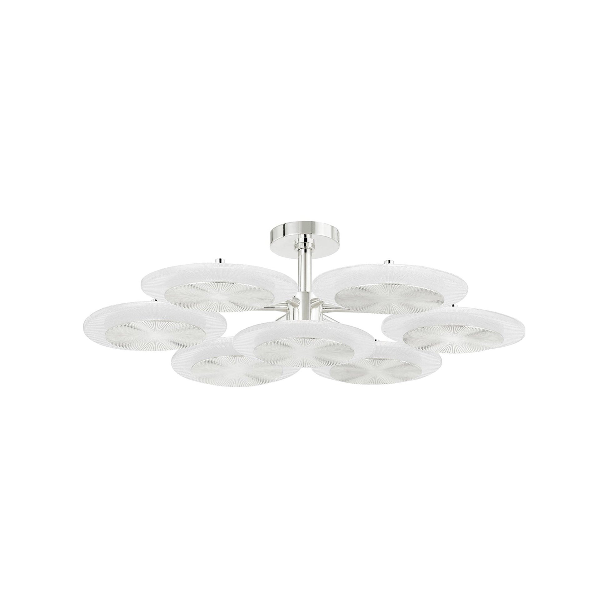 Topaz LED Chandelier in Polished Nickel (7-Light).