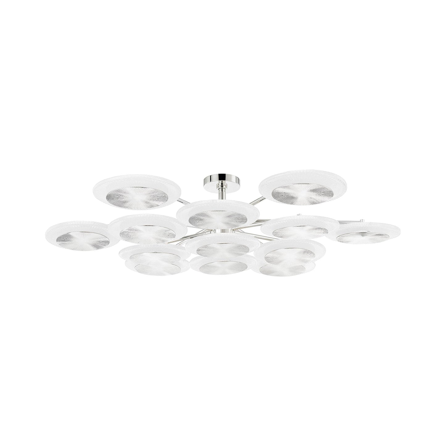 Topaz LED Chandelier in Polished Nickel (13-Light).
