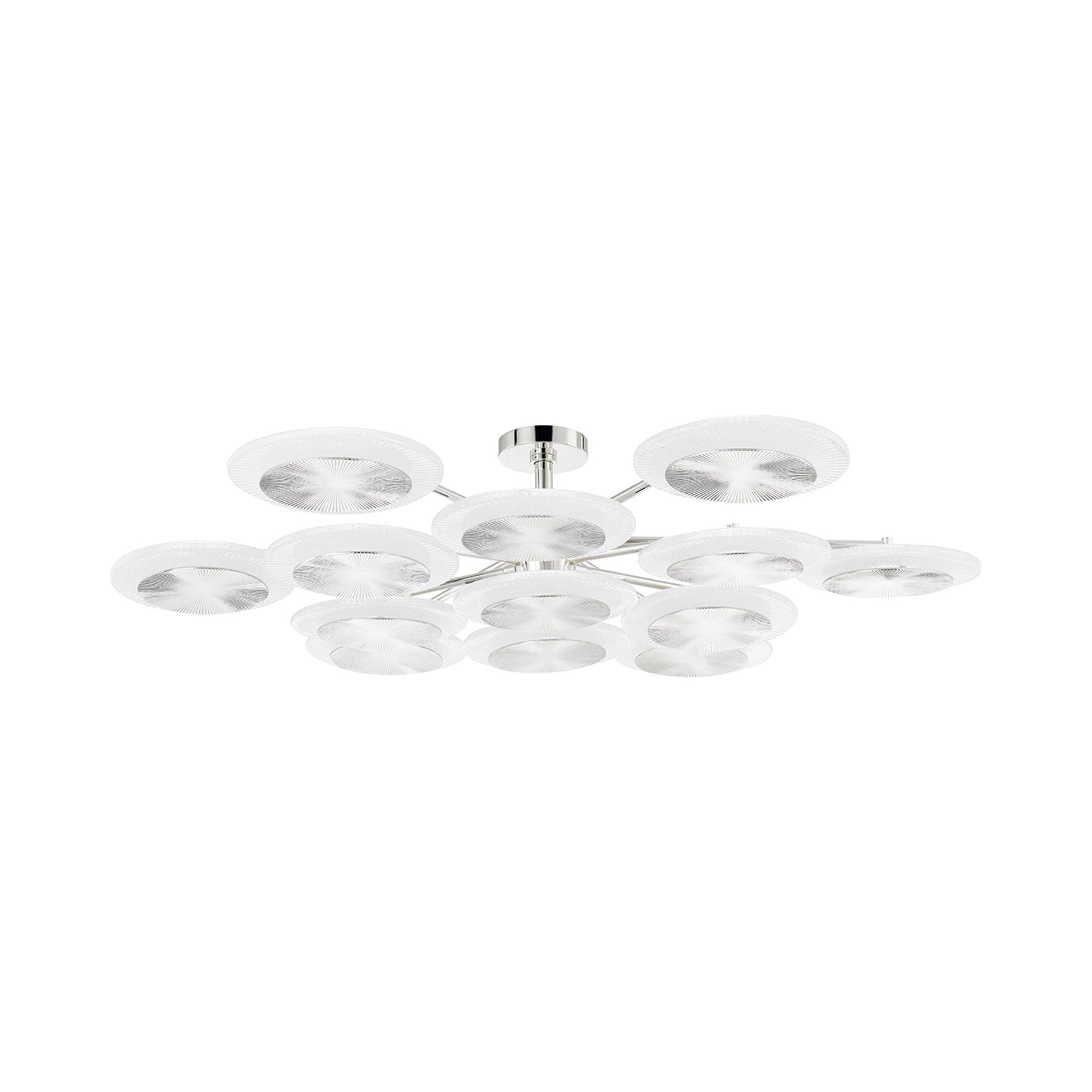Topaz LED Chandelier in Polished Nickel (13-Light).