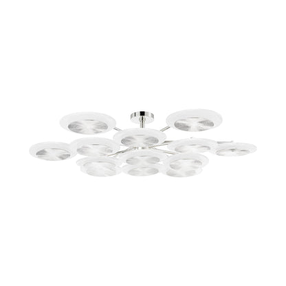 Topaz LED Chandelier in Polished Nickel (13-Light).