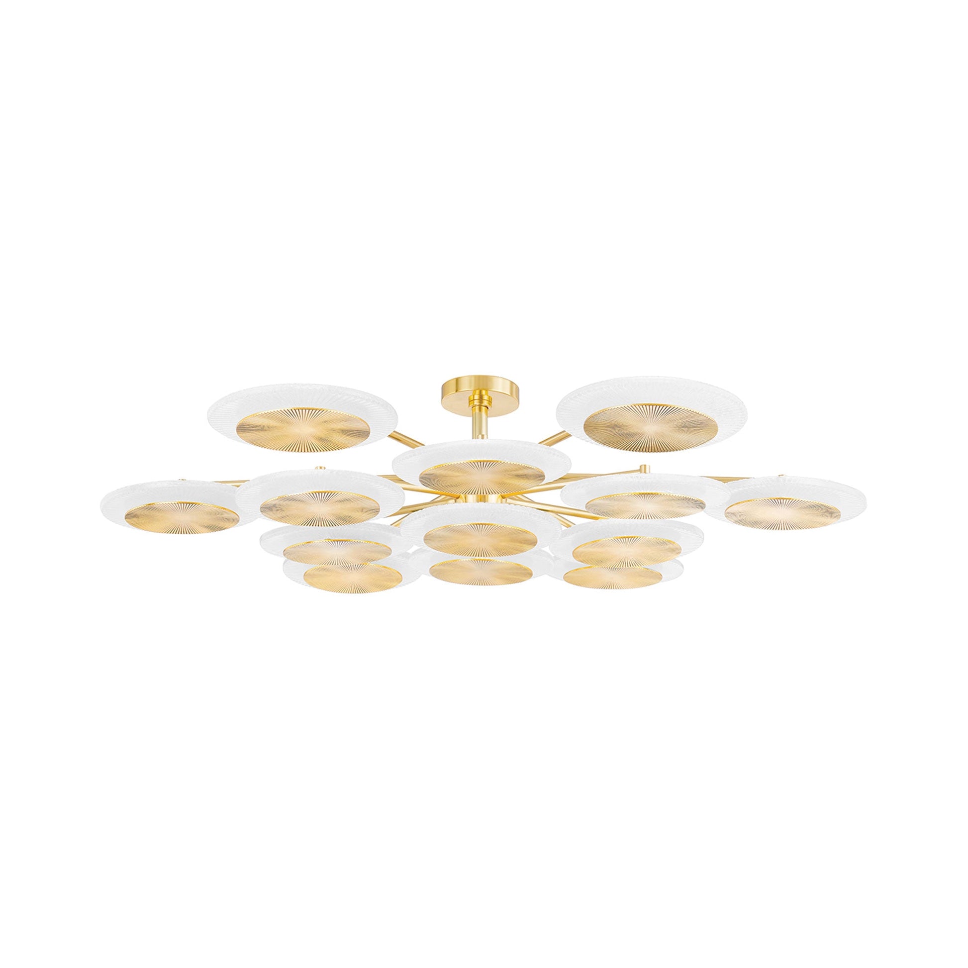 Topaz LED Chandelier in Vintage Polished Brass (13-Light).