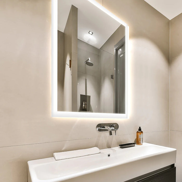 Prestige LED Lighted Mirror in bathroom.