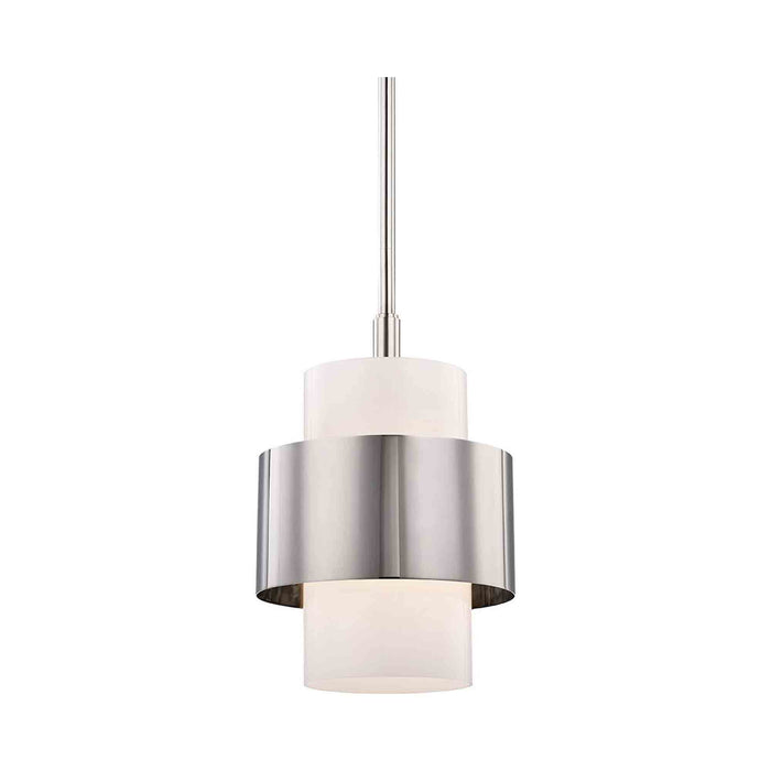 Corinth Pendant Light in Small/Polished Nickel.
