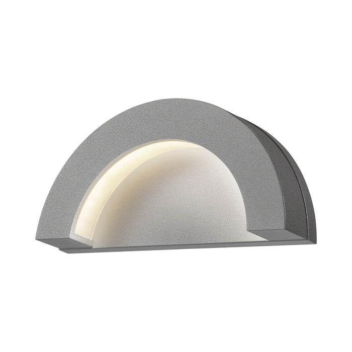 Crest Outdoor LED Wall Light in Textured Gray.