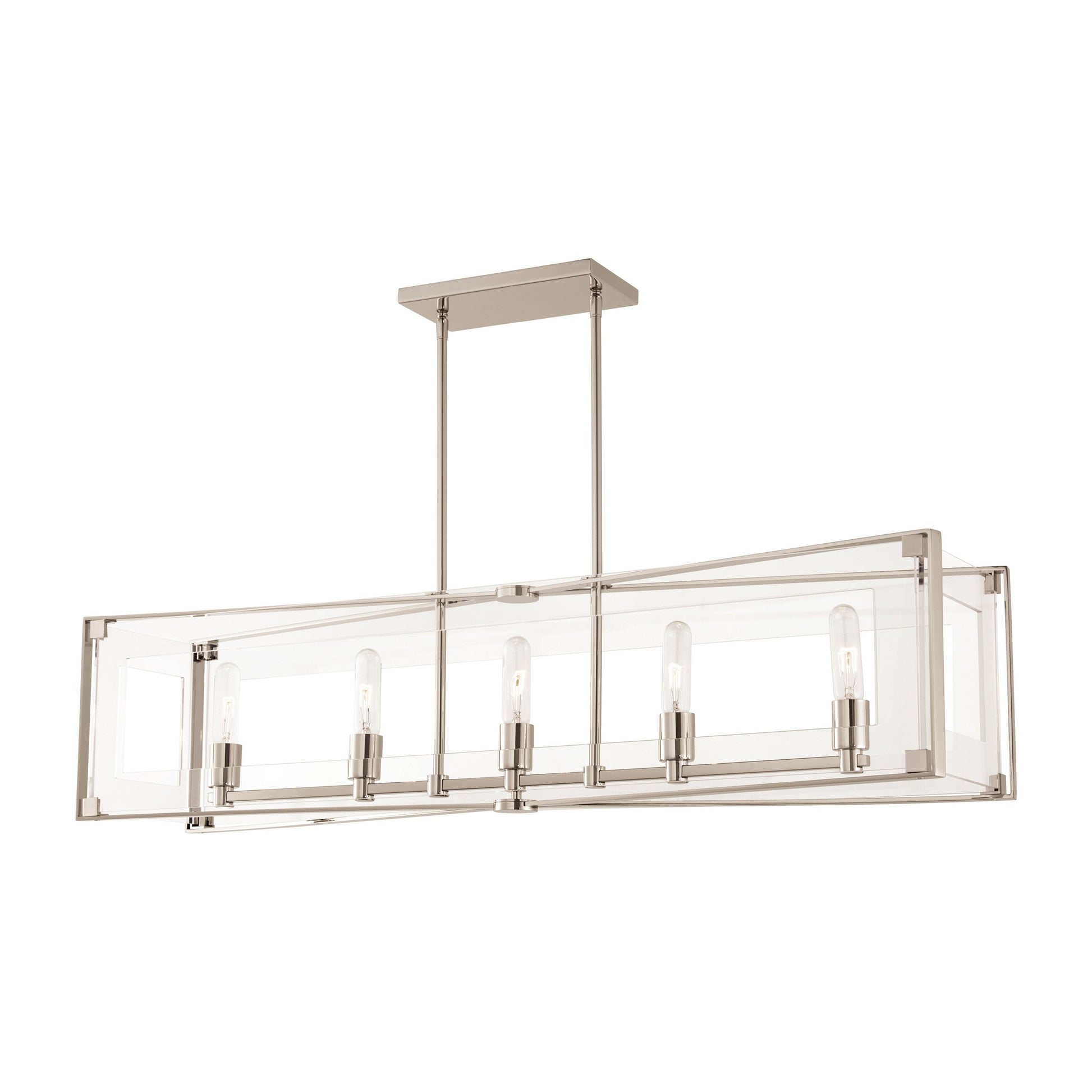 Crystal Clear Linear Pendant Light.