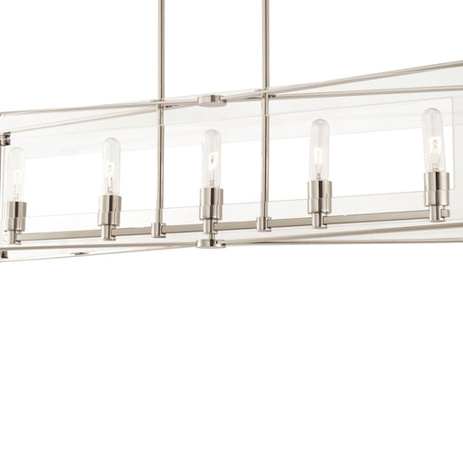 Crystal Clear Linear Pendant Light in Detail.