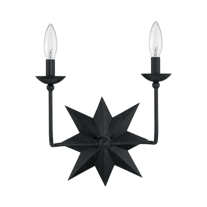 Astro Double Wall Light in Black.