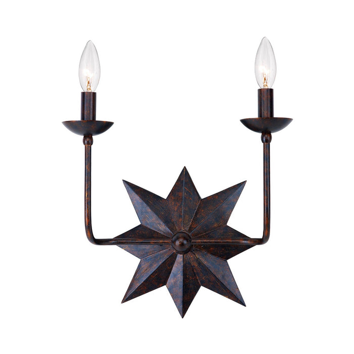 Astro Double Wall Light in English Bronze.
