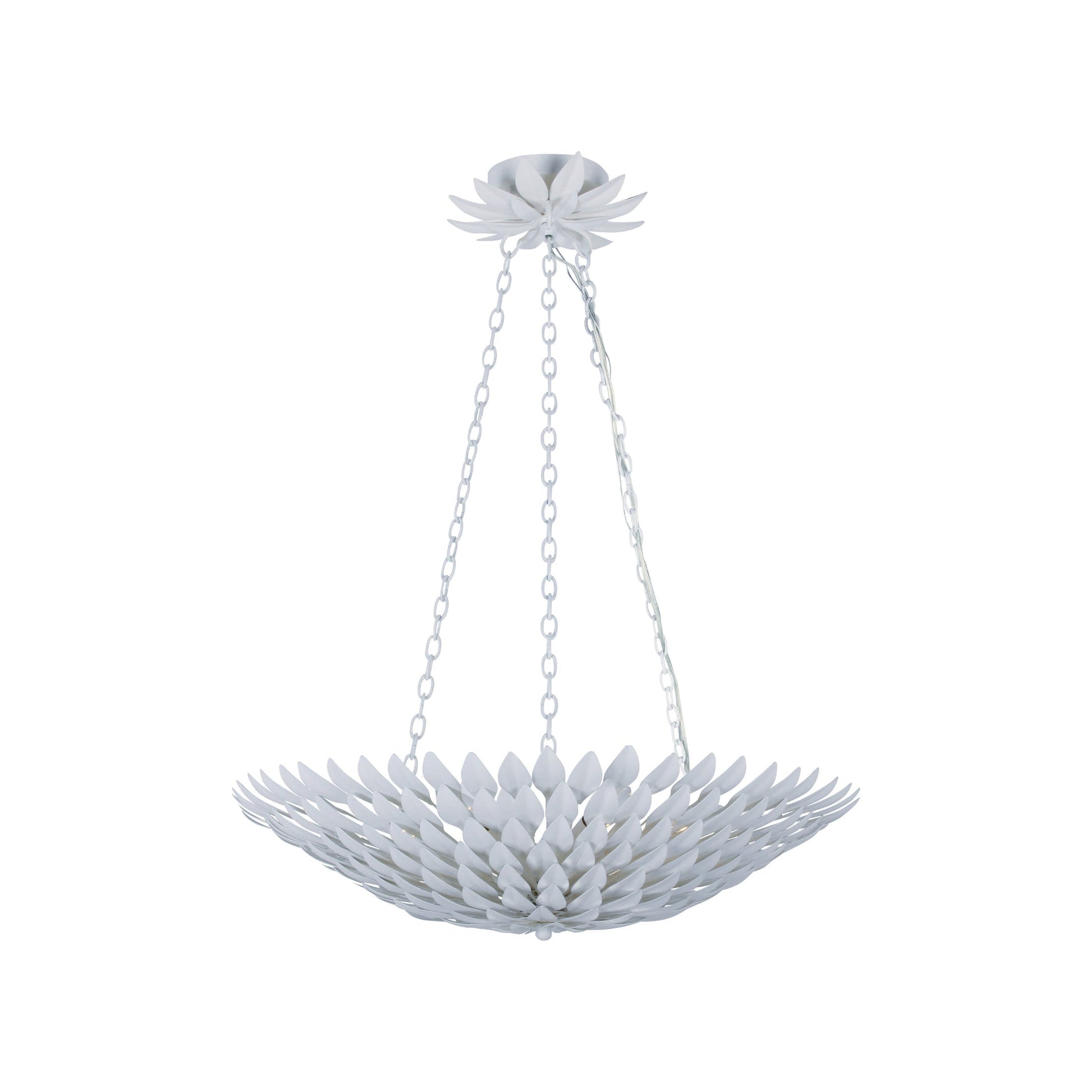 Broche Chandelier in Matte White (6-Light).