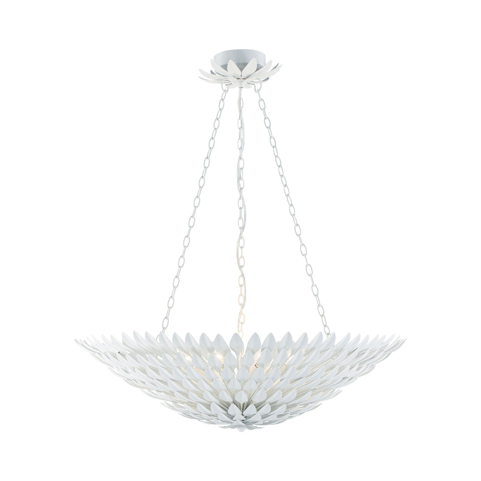 Broche Chandelier in Matte White (8-Light).