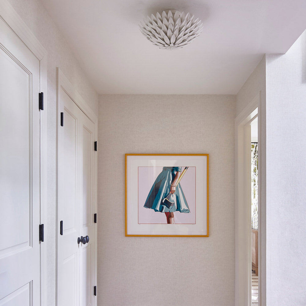 Broche Semi Flush Mount Ceiling Light in hallway.