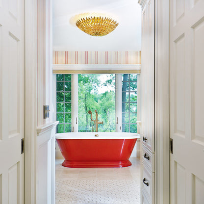 Broche Semi Flush Mount Ceiling Light in bathroom.