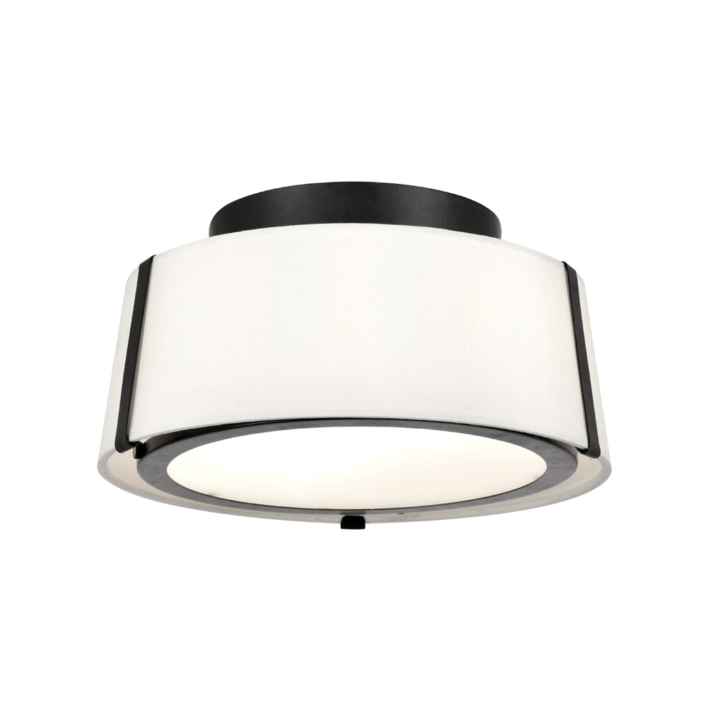 Fulton Flush Mount Ceiling Light in Black (2-Light).
