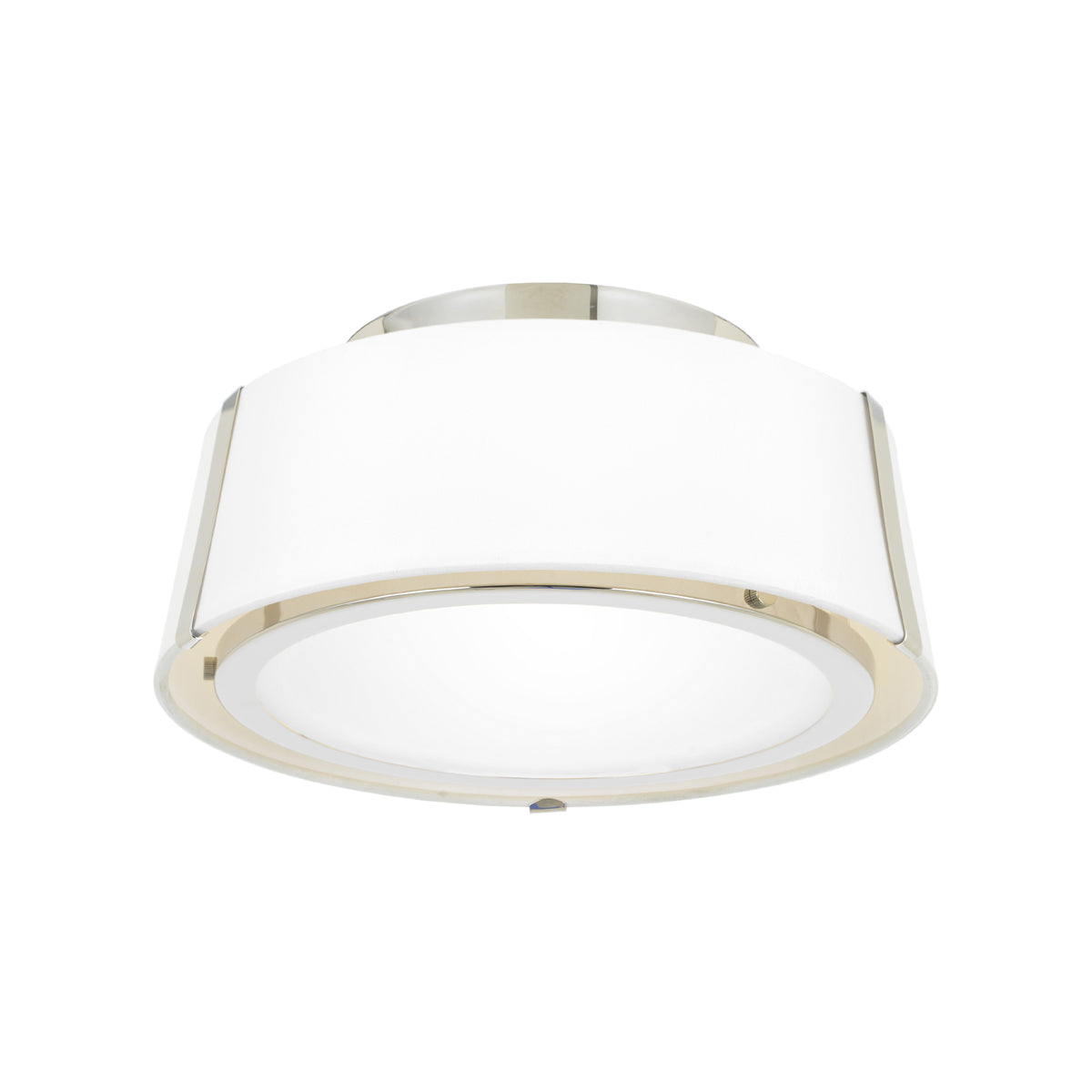 Fulton Flush Mount Ceiling Light in Polished Nickel (2-Light).