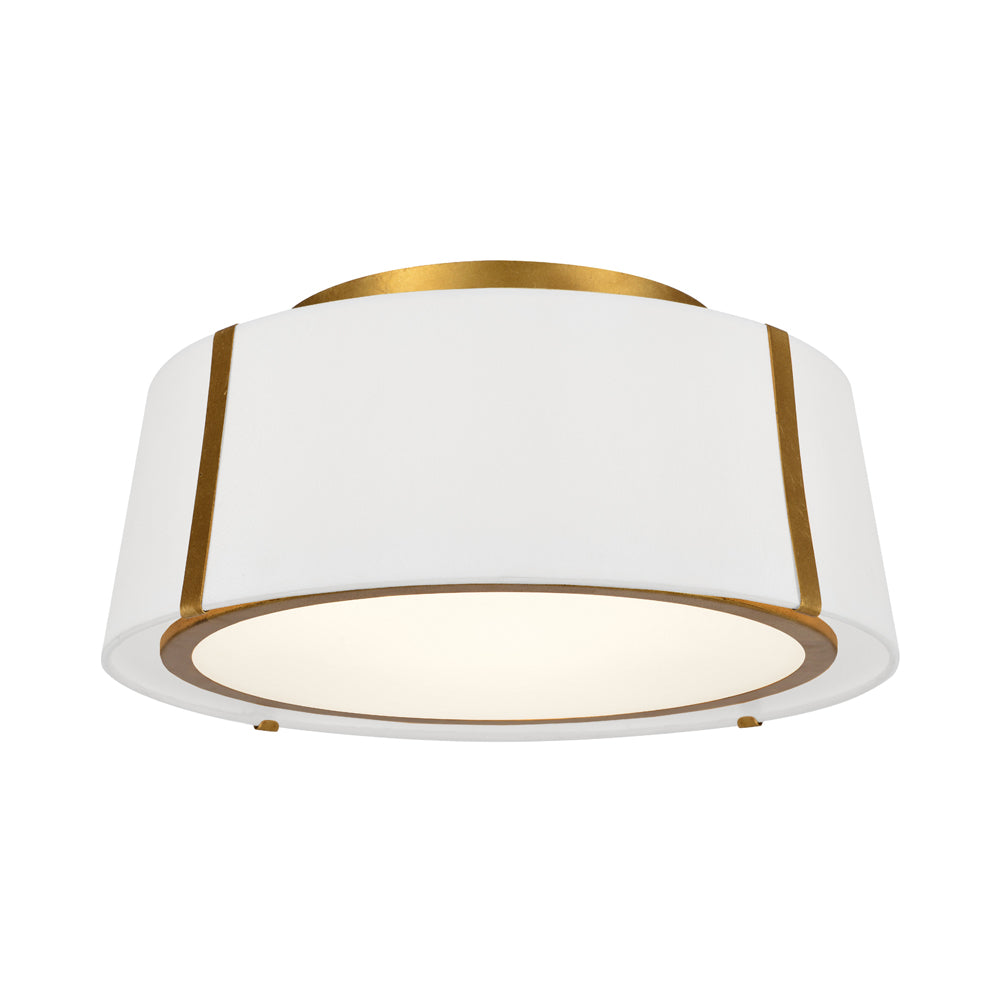 Fulton Flush Mount Ceiling Light in Antique Gold (3-Light).