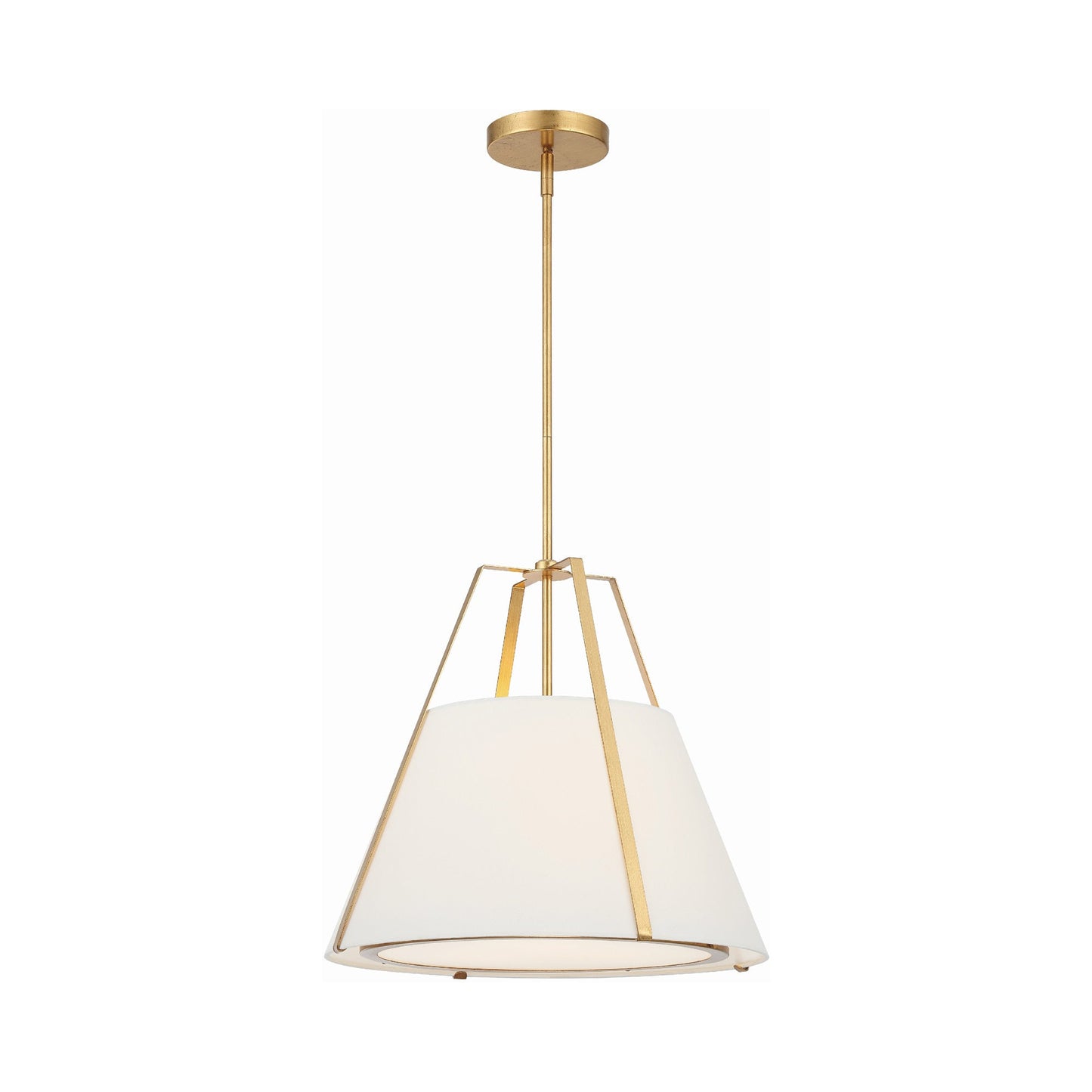 Fulton Pendant Light in Antique Gold.