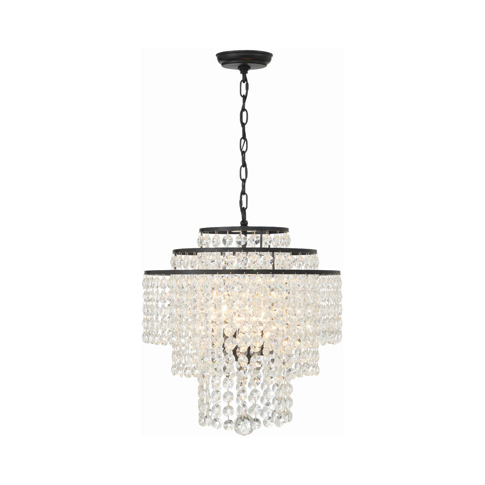 Gabrielle Chandelier in Matte Black (4-Light).