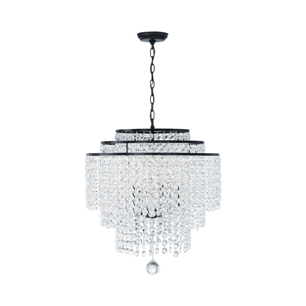 Gabrielle Chandelier in Matte Black (6-Light).
