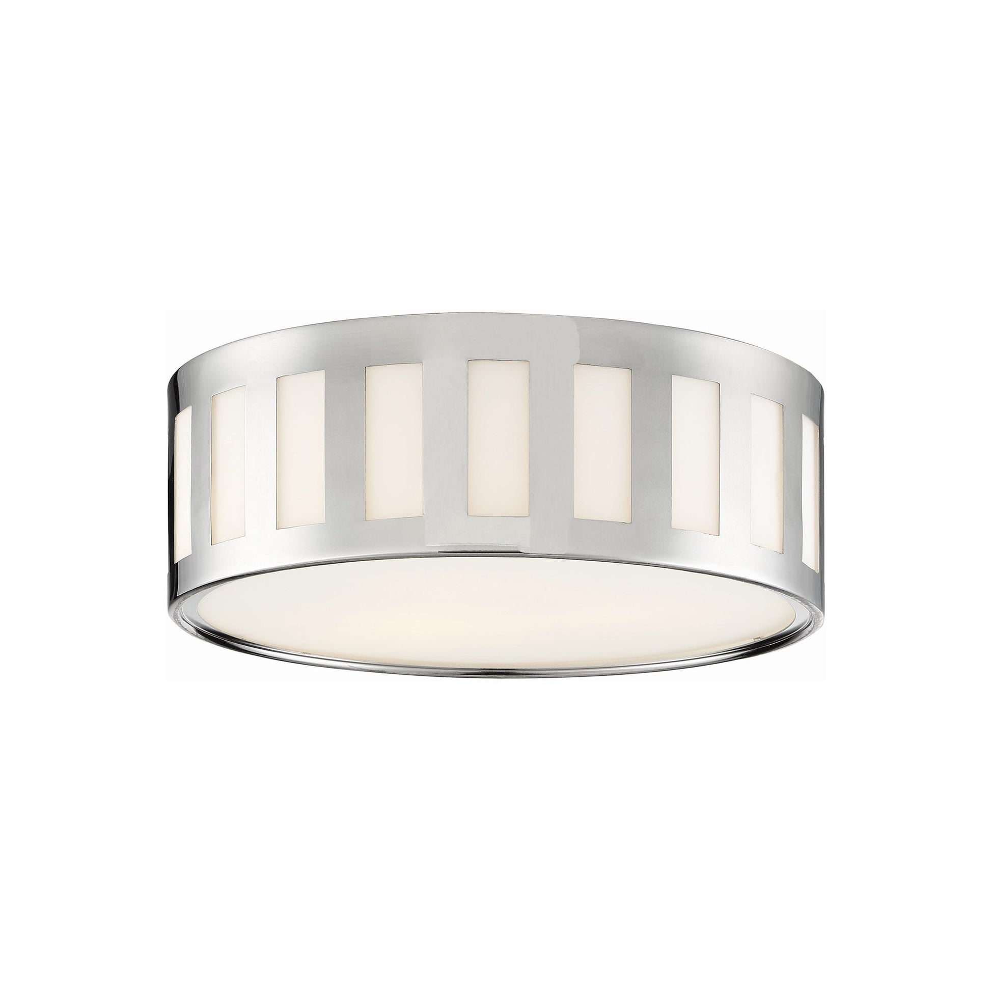 Kendall Flush Mount Ceiling Light in Polished Nickel (3-Light).