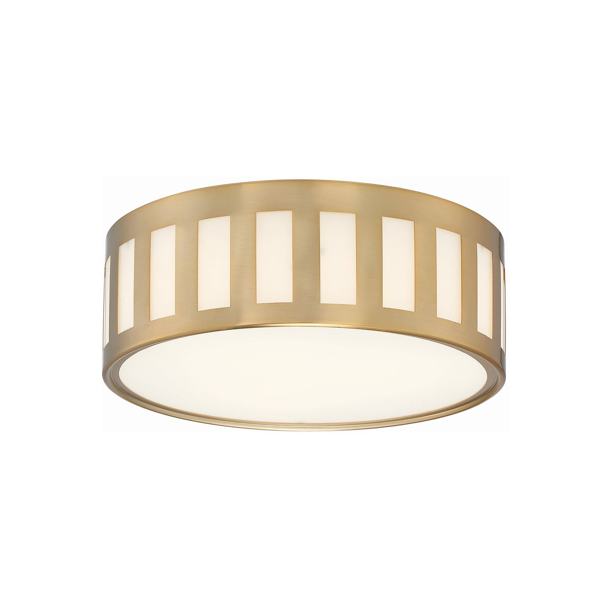 Kendall Flush Mount Ceiling Light in Vibrant Gold (3-Light).