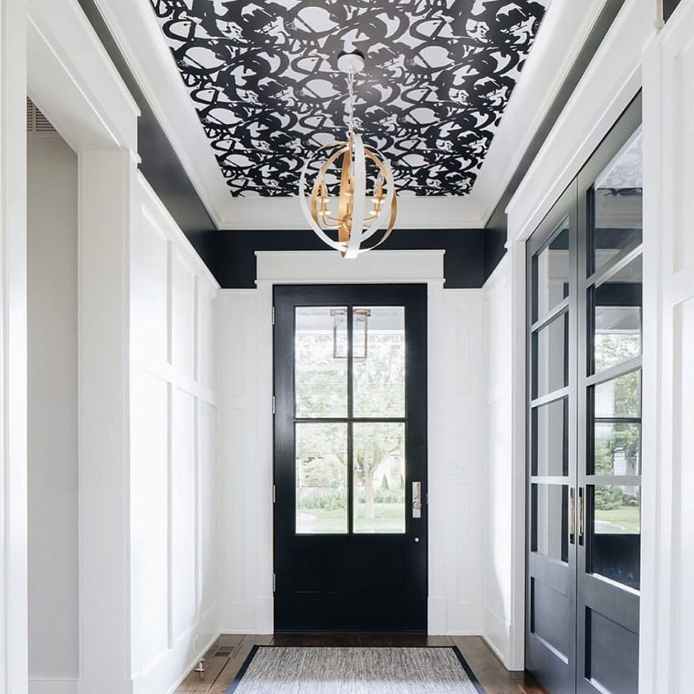 Luna Sphere Chandelier in living room.