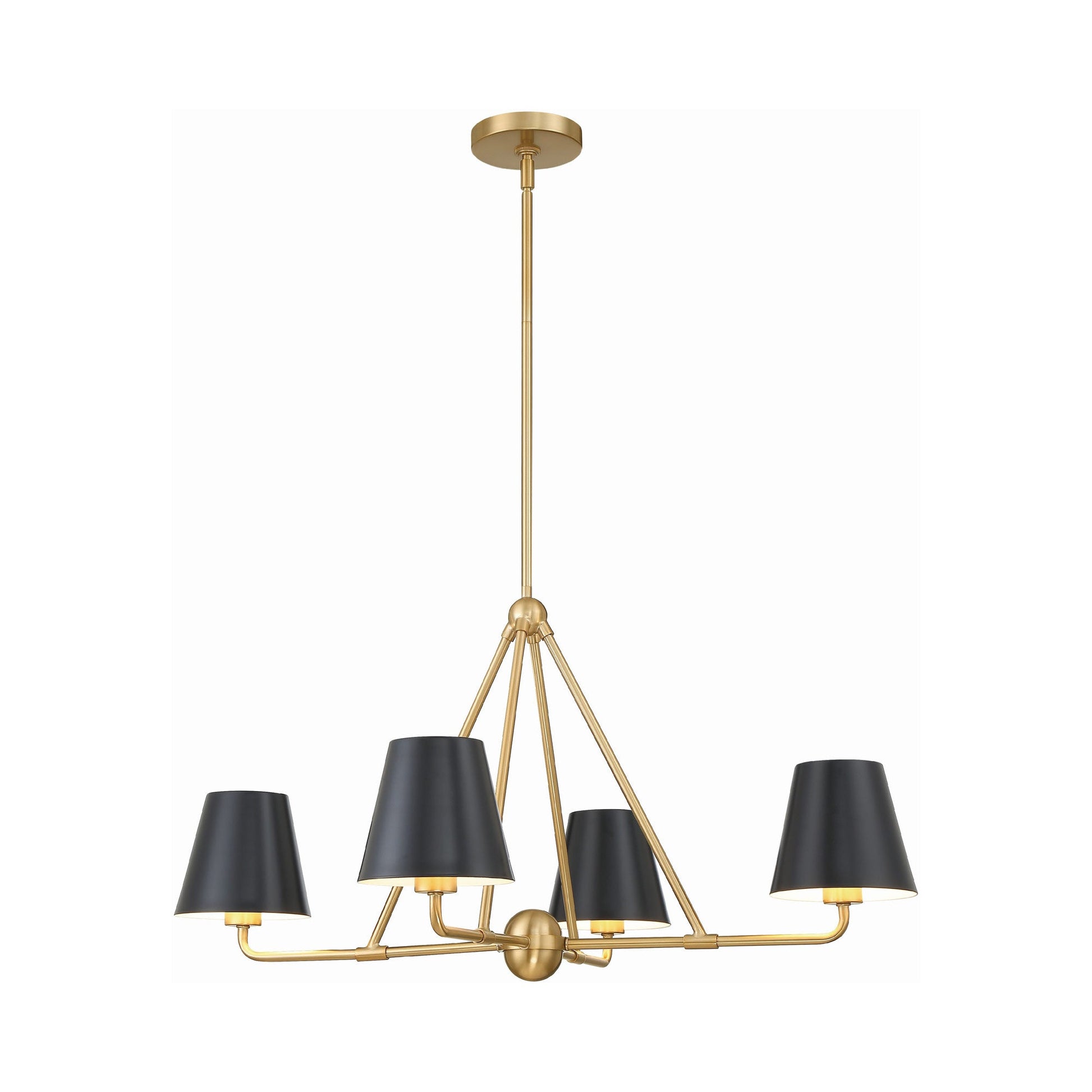Xavier Chandelier in Vibrant Gold (Black).