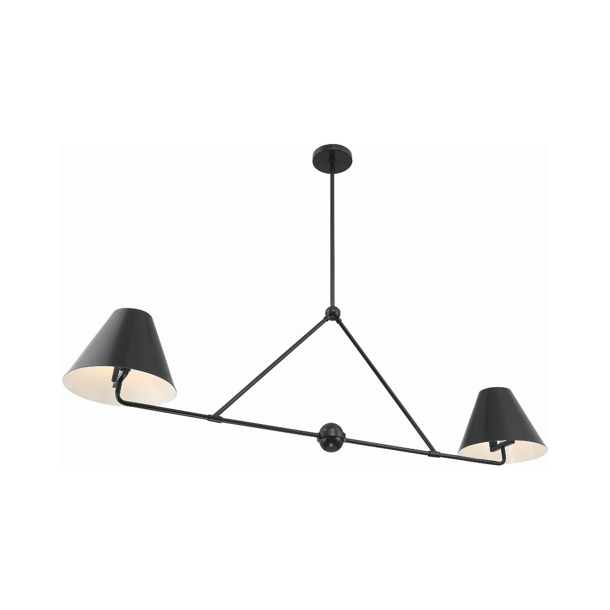 Xavier Linear Pendant Light in Matte Black (4-Light).