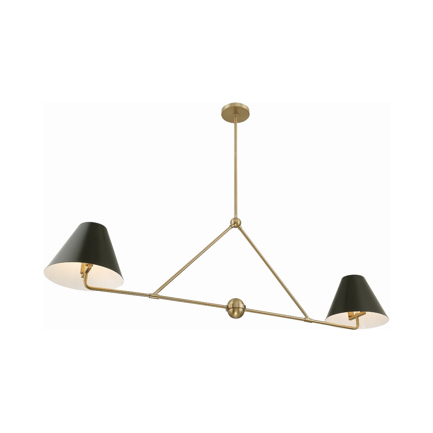 Xavier Linear Pendant Light in Vibrant Gold (4-Light).