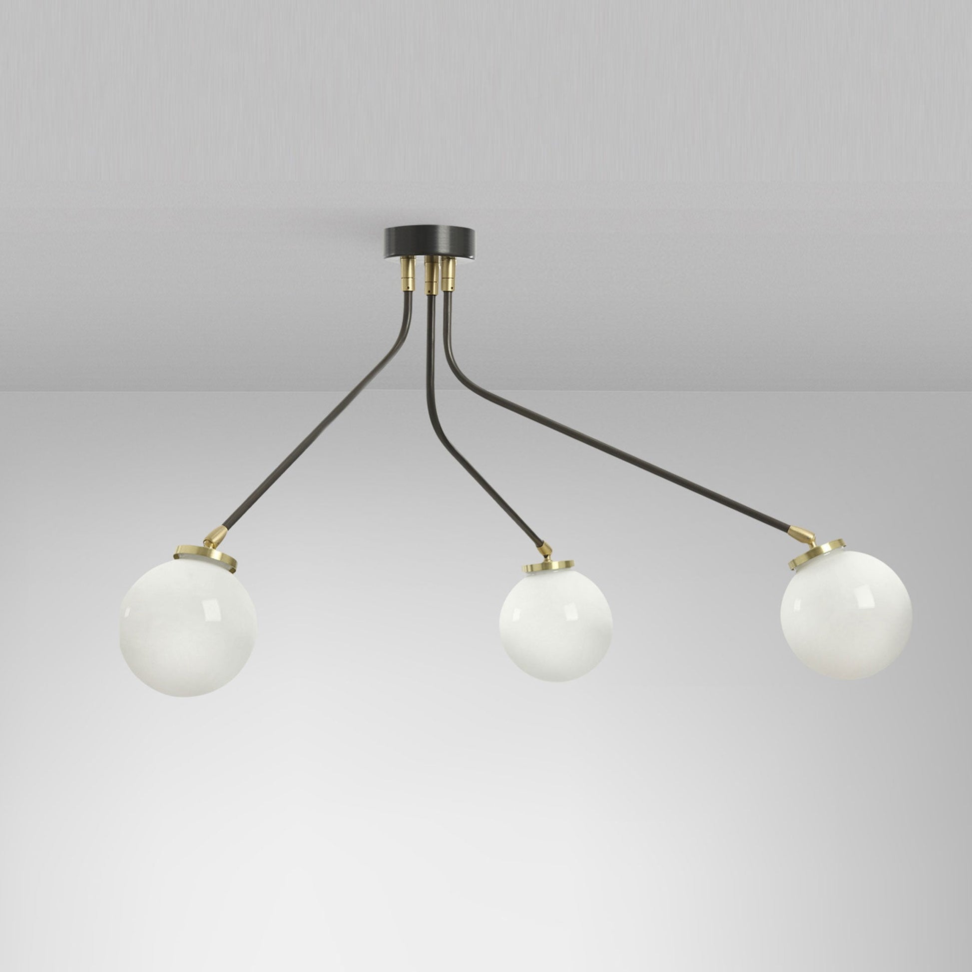 Array Mini Opal Semi Flush Mount Ceiling Light in Detail.