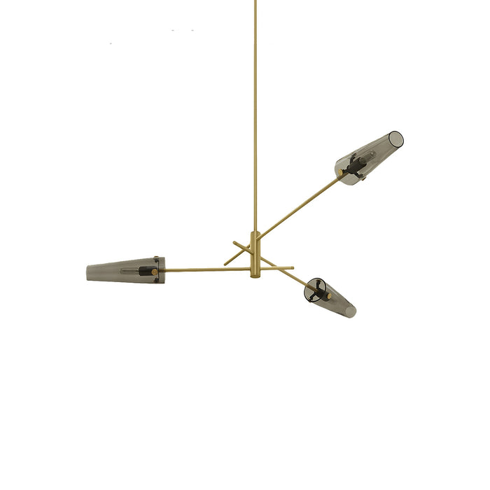 Axis Pendant Light in Satin Brass (Small).