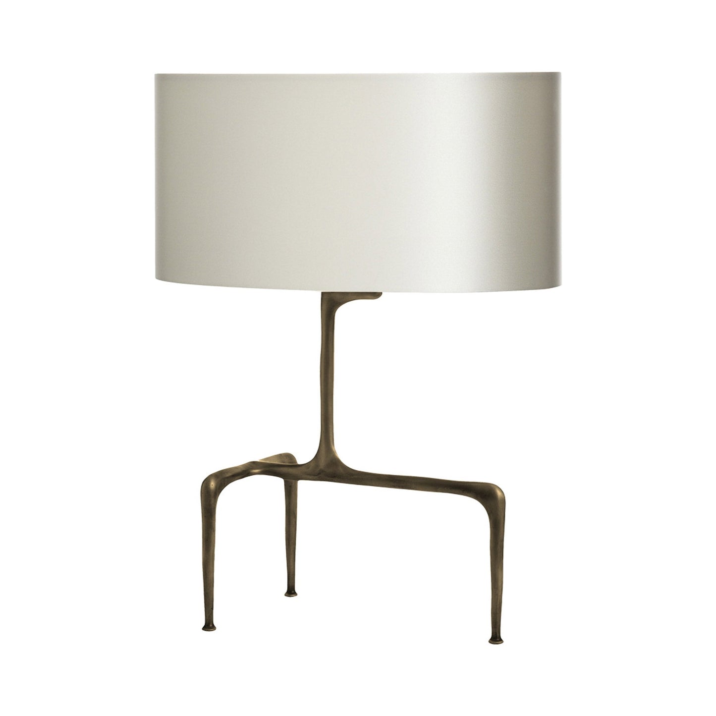 Braque Table Lamp in Antique Bronze/Dove Grey.