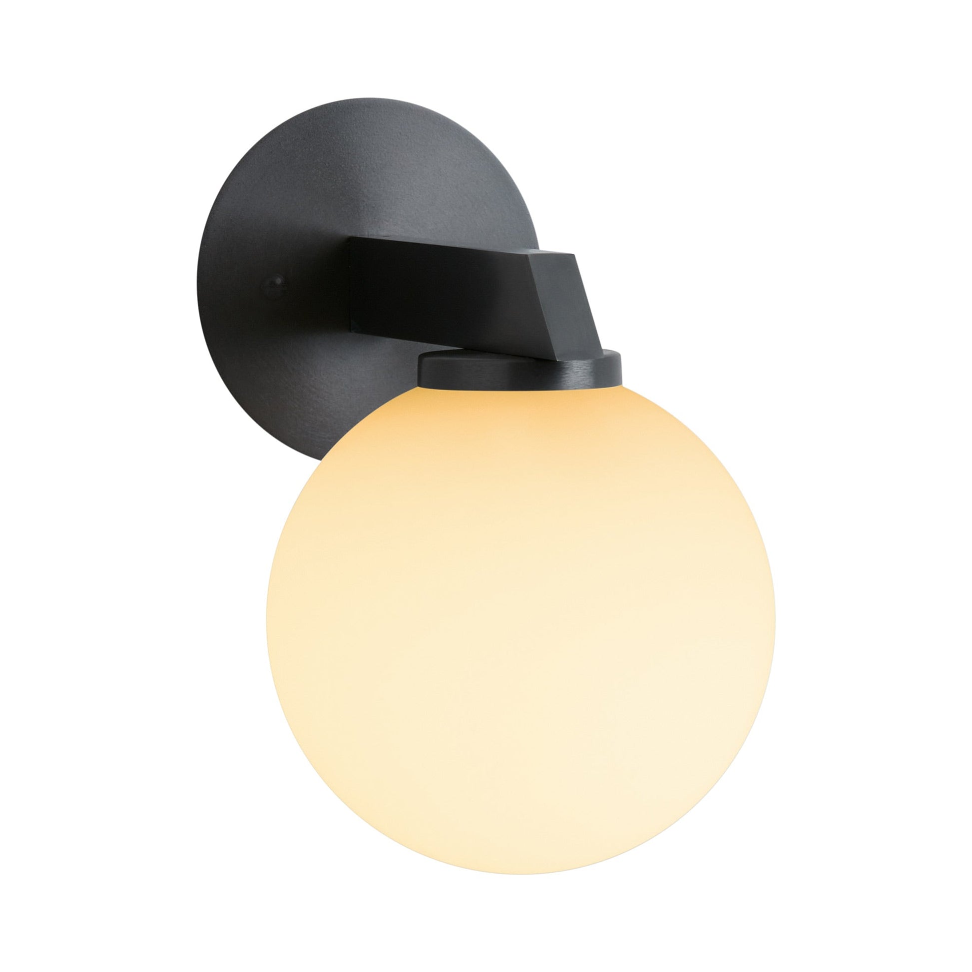 Gaia LED Wall Light in Bronze/Matt Opal Shade (Short).