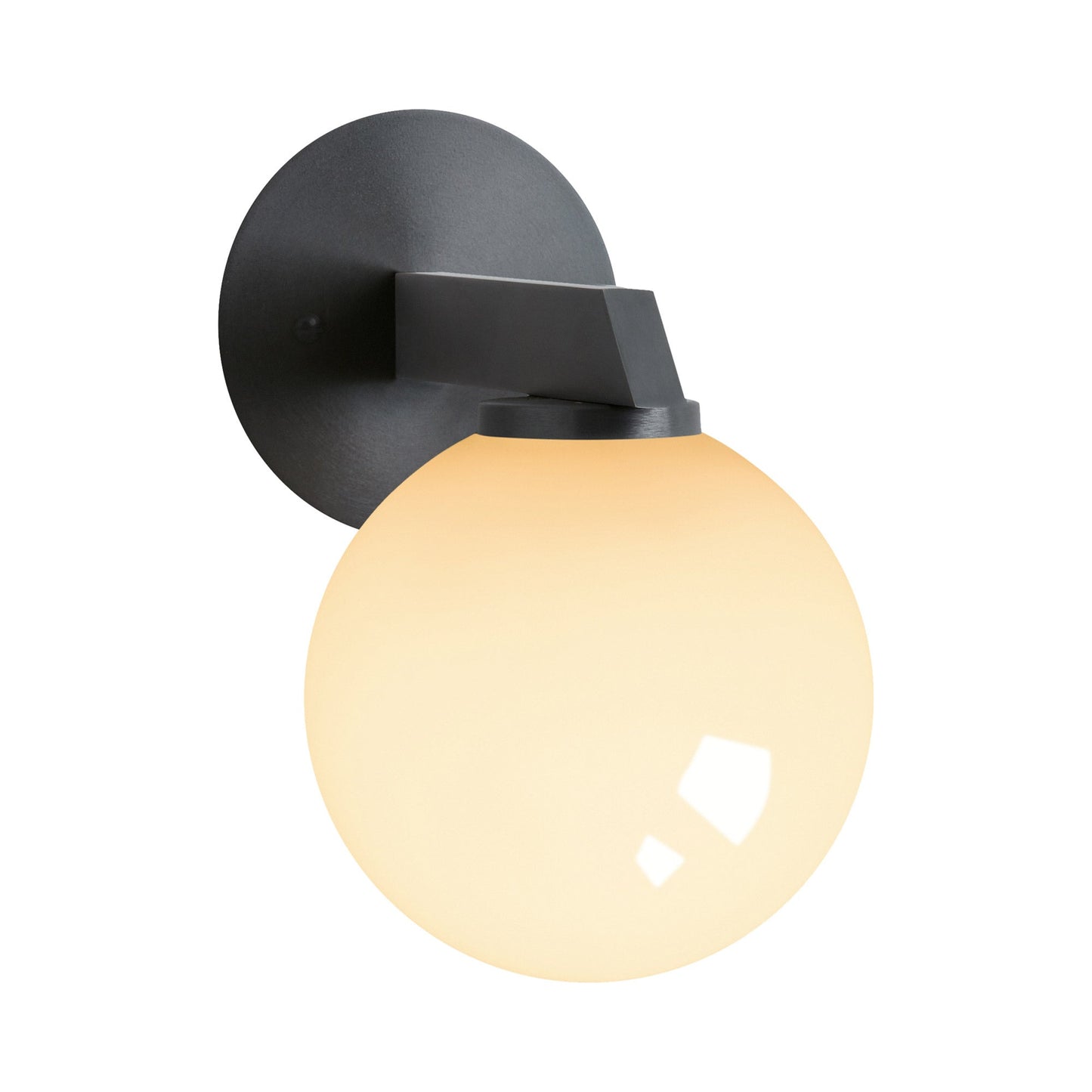 Gaia LED Wall Light in Bronze/Shiny Opal Shade (Short).