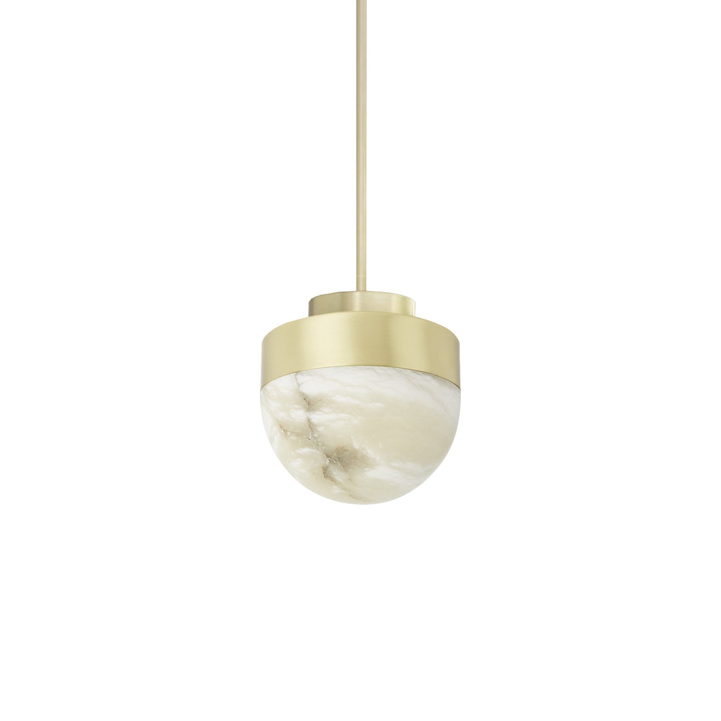 Lucid LED Pendant Light in Satin Brass (Small).