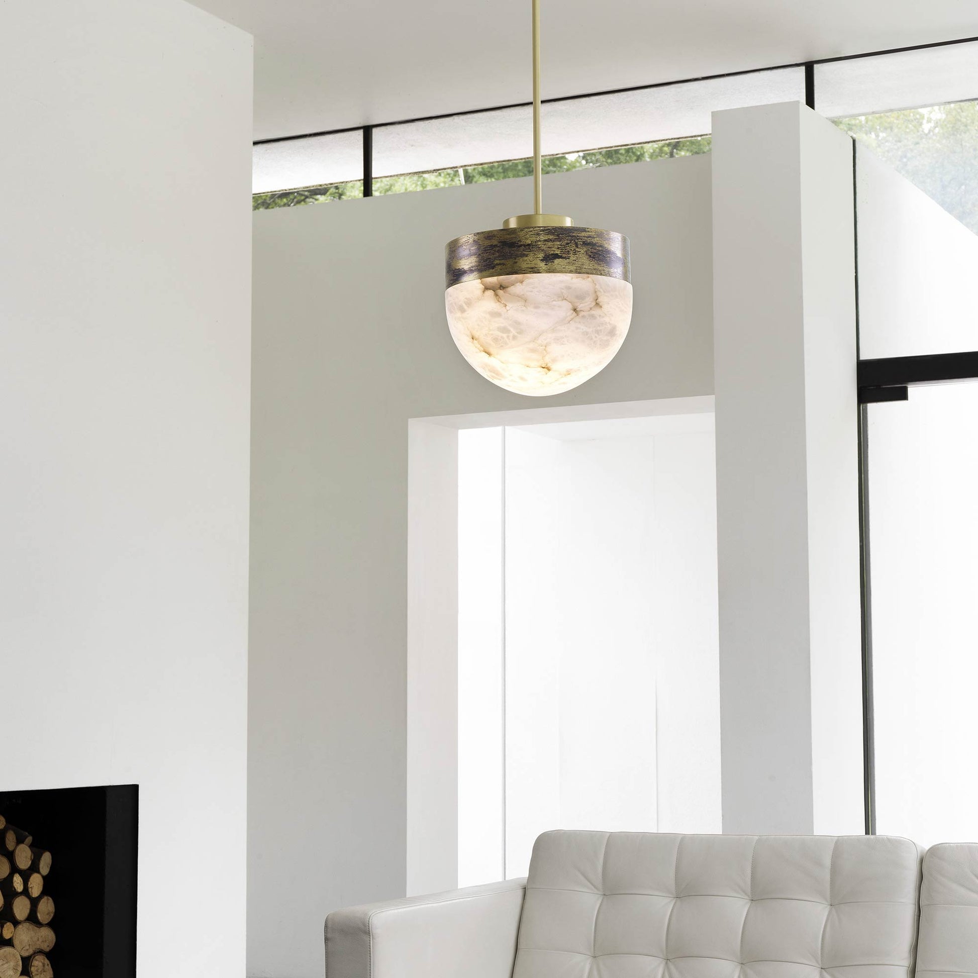 Lucid LED Pendant Light in living room.